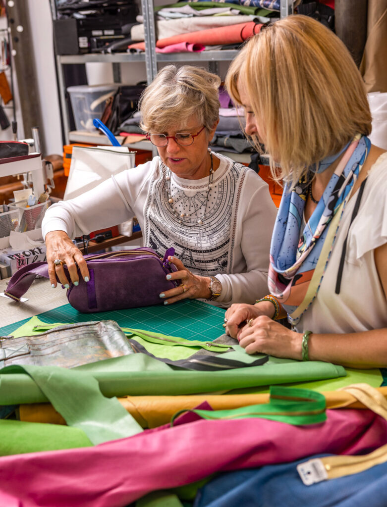 Choix des matériaux pour sac sur mesure Choix des matériaux pour deuxième sac ceinture sur mesure- Atelier An Vandenberk